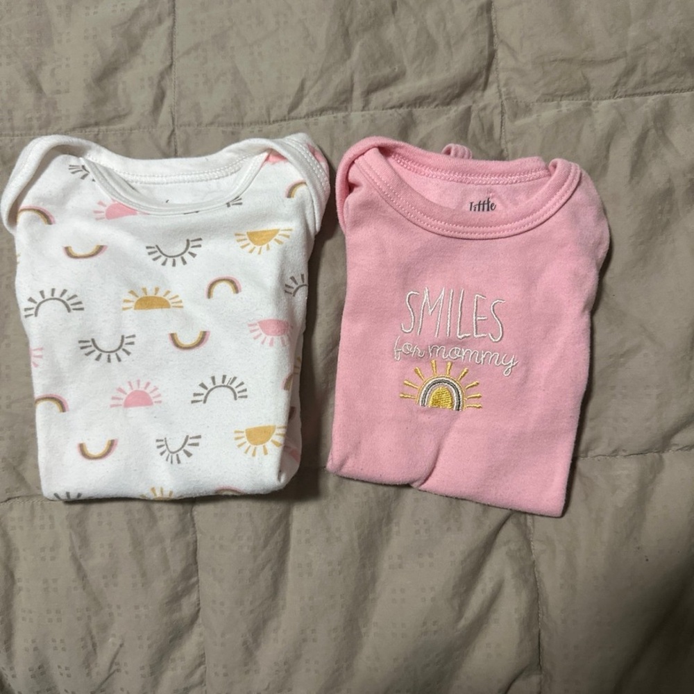 Kids Bodysuit Set - Pink and White